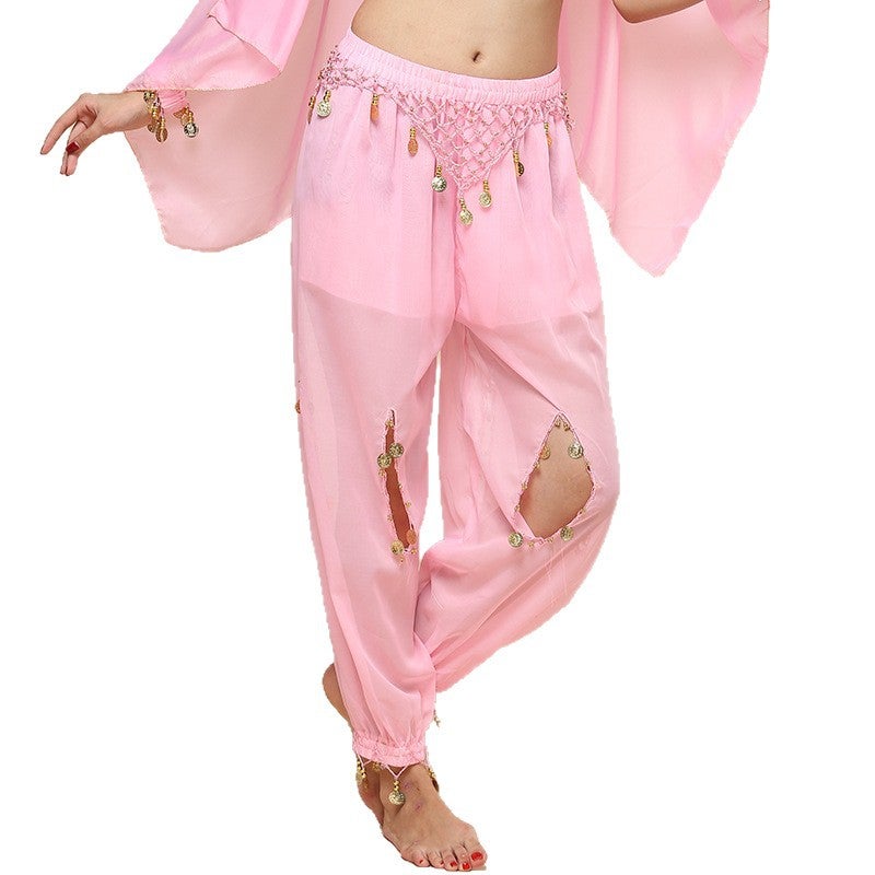 Loquat 2025 Popular Indian Dance Performance Pants Women'S Belly Dance Lantern Pants Coin Pants Practice Clothes Dance Pants - Image 3